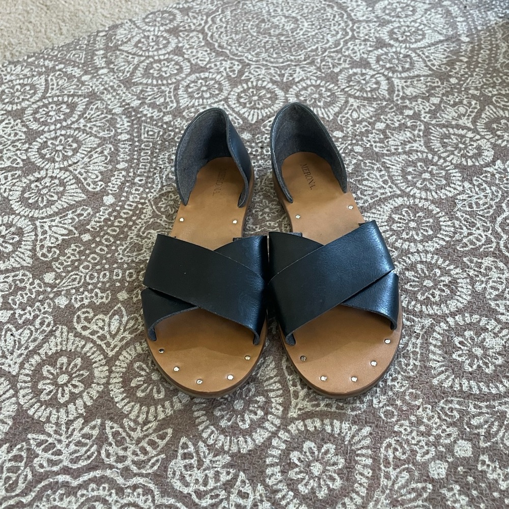 Merona (Target) black sandals/open-toe flats